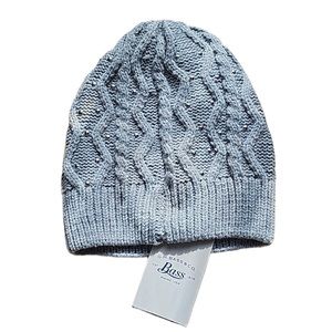 G H Bass & Co NWT Gray cable knit, metallic studded beanie hat